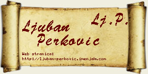 Ljuban Perković vizit kartica